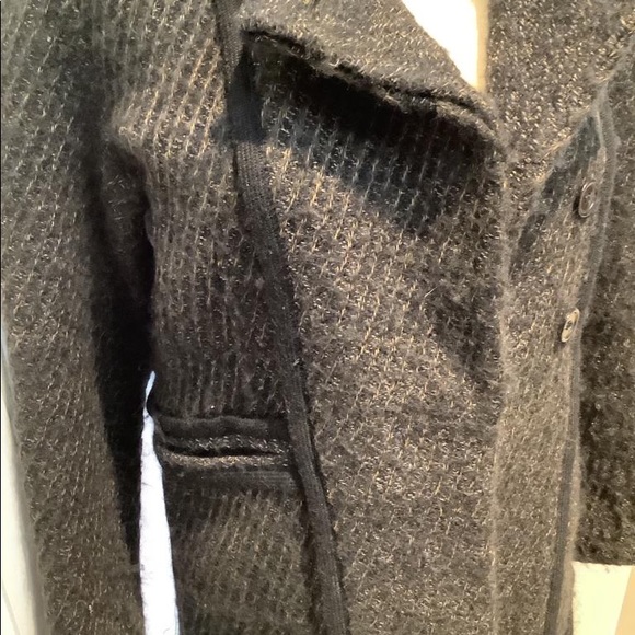 ANTHROPOLOGY RAPSODIA TEXTURED WEAVE BLACK AND BROWN JACKET - Picture 5 of 5